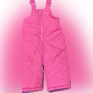 CARTERS PINK GIRLS SNOW BIBS SIZE 18MO MINT